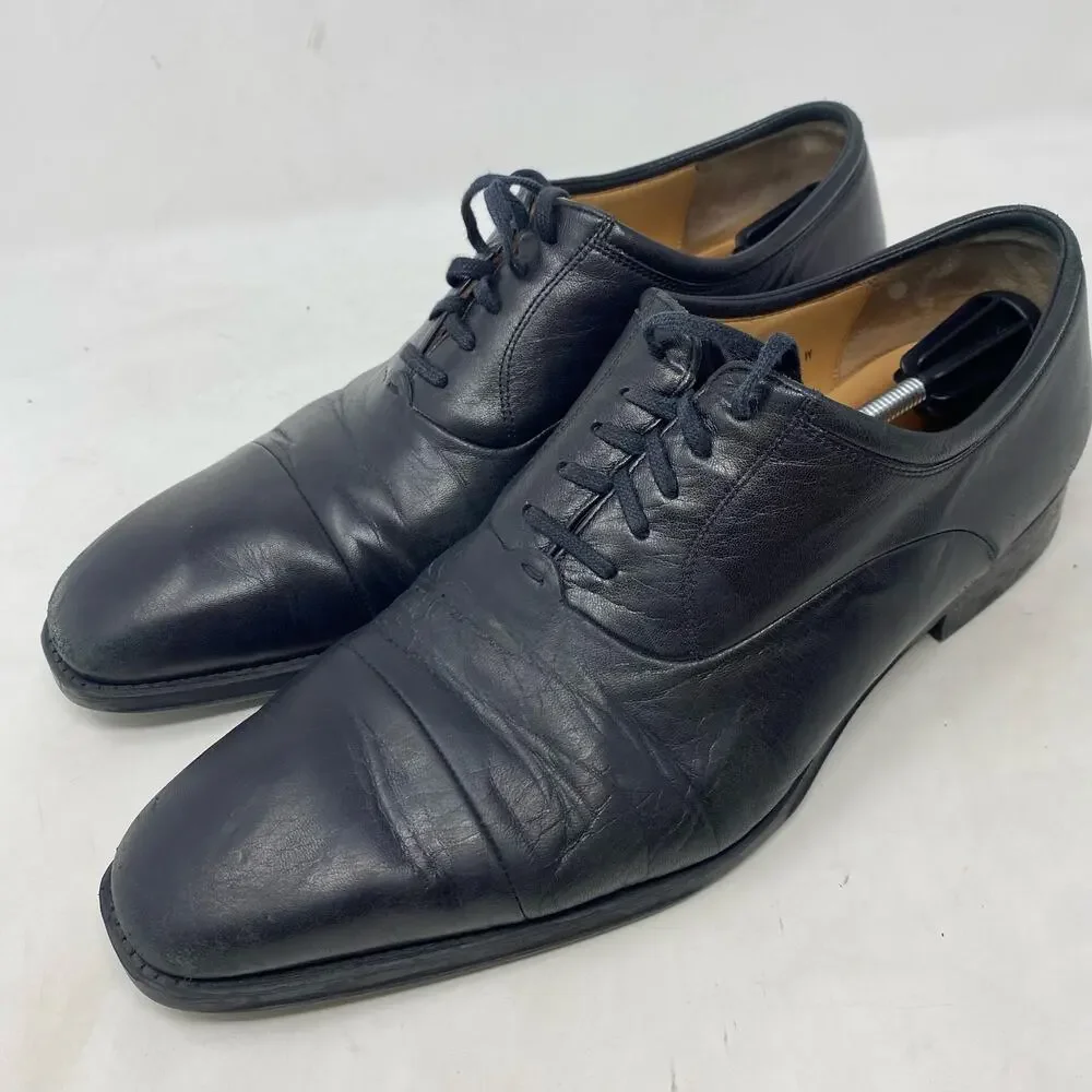 Magnanni Oxford Men's Black Leather Shoes Size 11